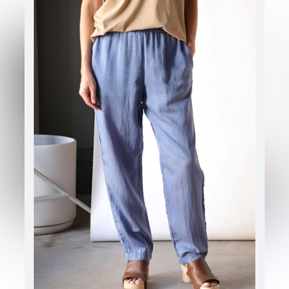 Raquel Allegra Fez Cotton Pant Blue